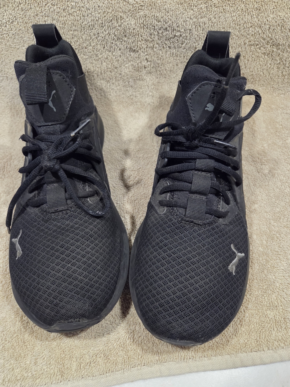 Puma Men’s Black Mesh High-Top Sneakers